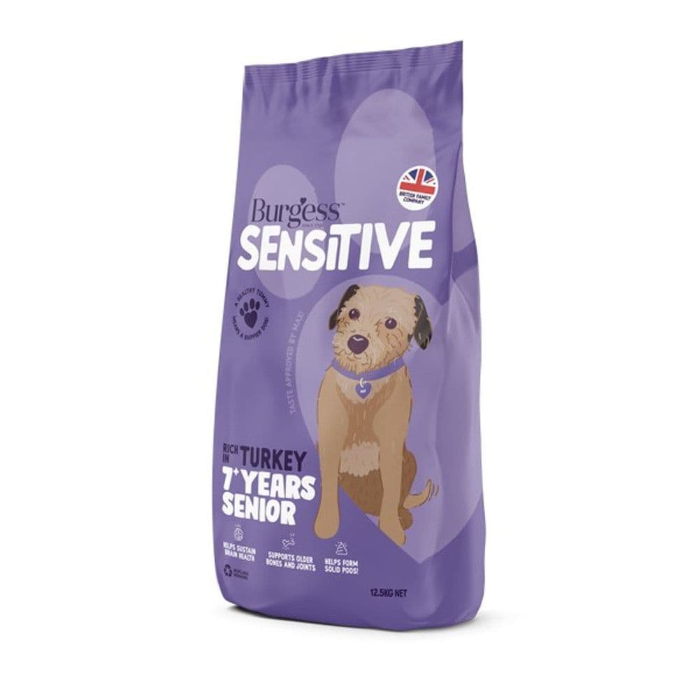 Burgess Sensitive Senior Dog Turkey (12.5kg)