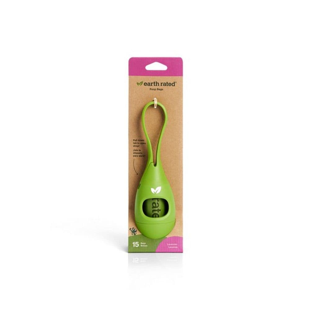 Earth Rated Poop Bag Dispenser with 15 Lavender Scented Bags
