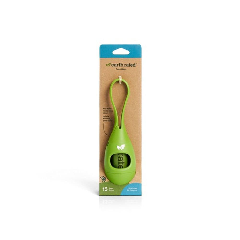 Earth Rated Poop Bag Dispenser with 15 Unscented Bags