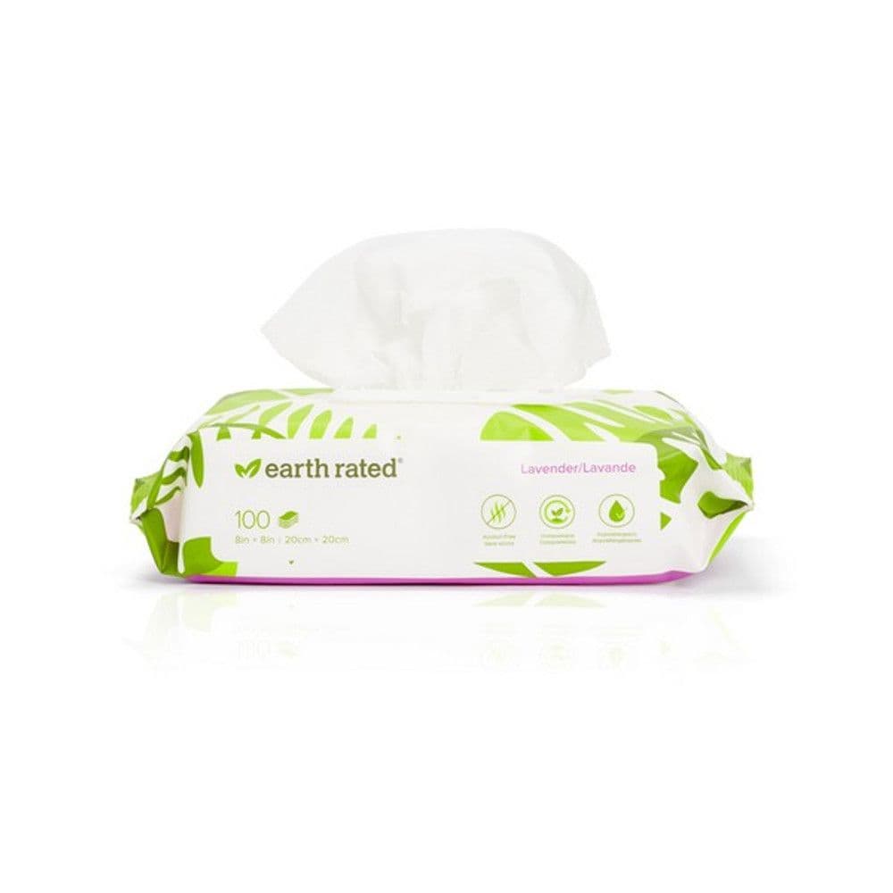 Earth Rated Pet Grooming Wipes Lavender Scented (20x20cm)(100pk)