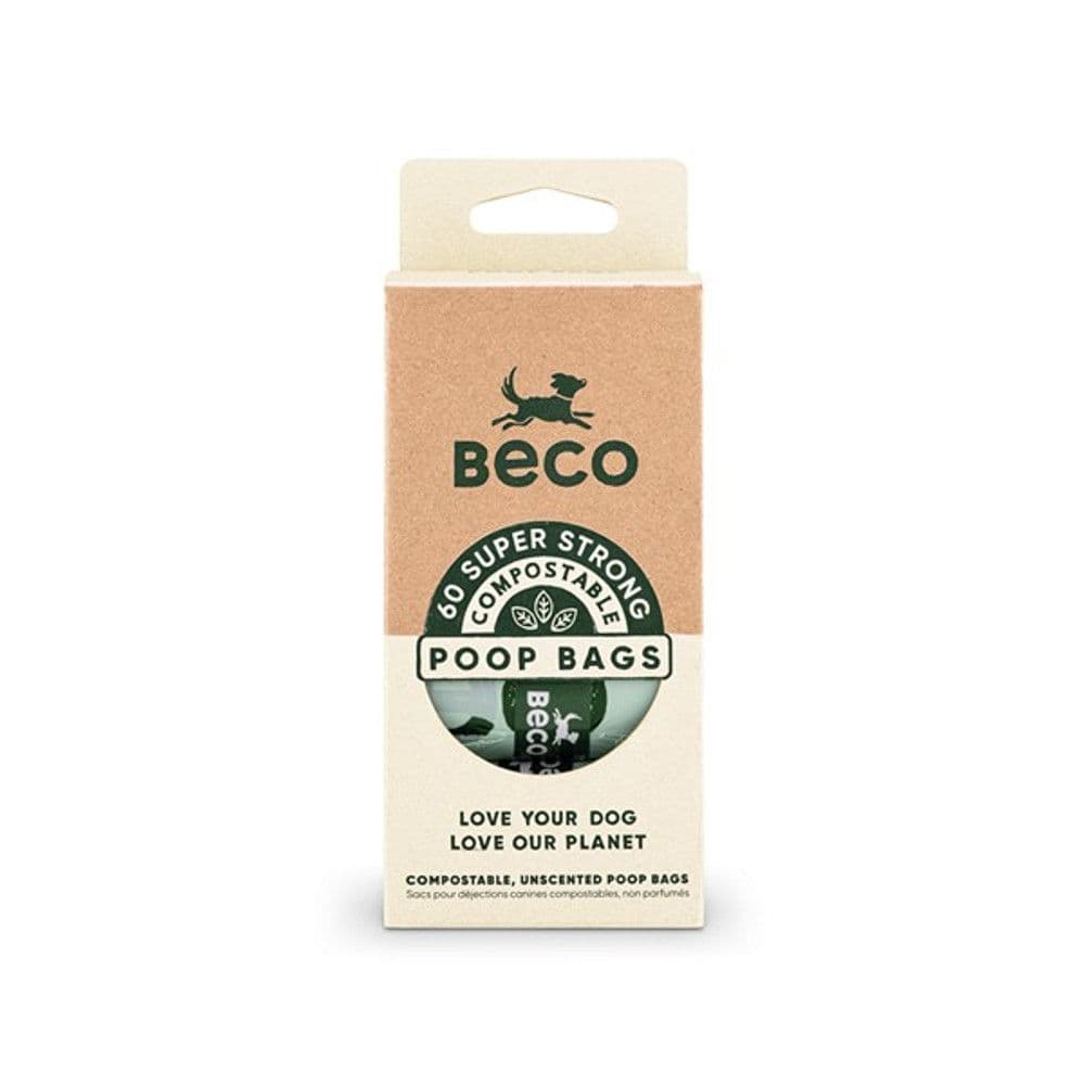 Beco Compostable Poop Bags Unscented Big & Strong (60pk)