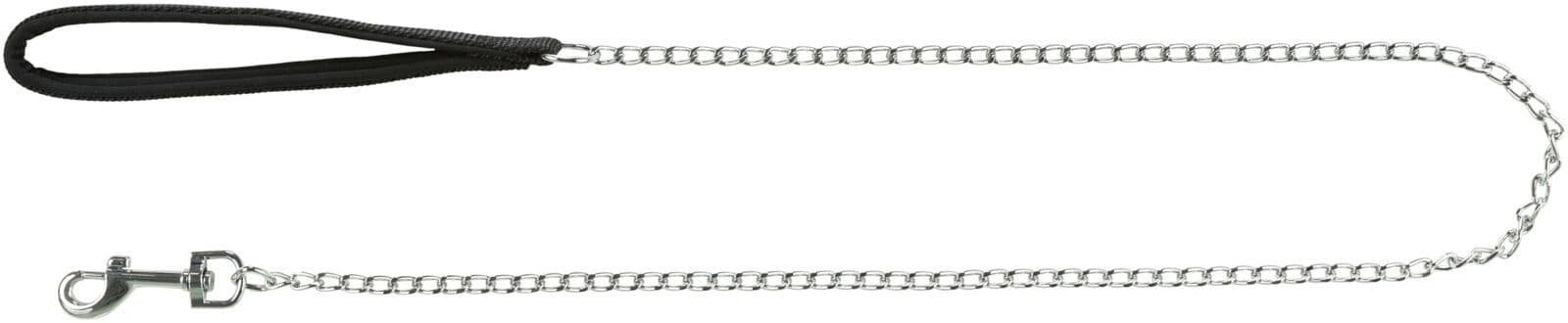 Trixie Chain Lead With Neoprene Hand Loop Black (XS-S)(1.10m x 2.00mm)