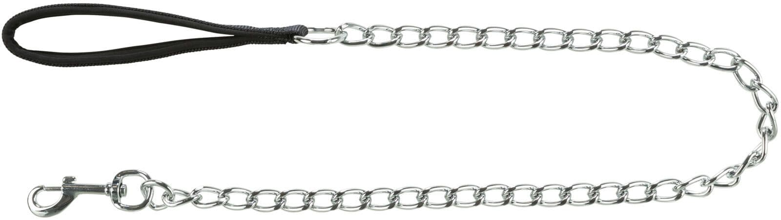 Trixie Chain Lead With Neoprene Hand Loop Black (L-XL)(1.00m x 4.00mm)