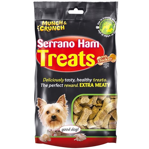 Munch & Crunch Serrano Ham & Chicken Dog Treats (205g)