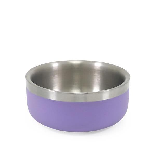 Rosewood Double Wall Stainless Steel Bowl Lilac (350ml)
