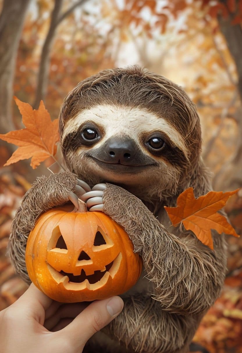 Rosewood Halloween Sloth Pumpkin