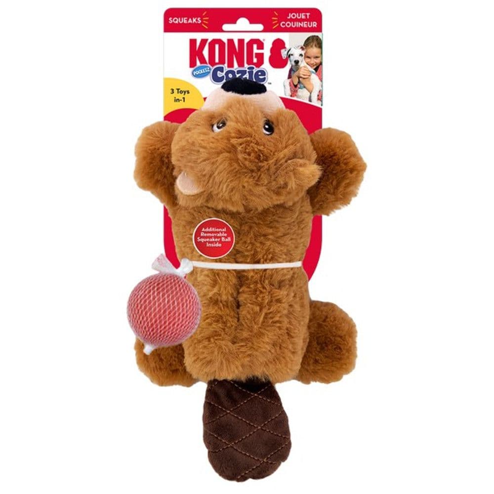 Kong Cozie Pocketz Beaver (Medium)