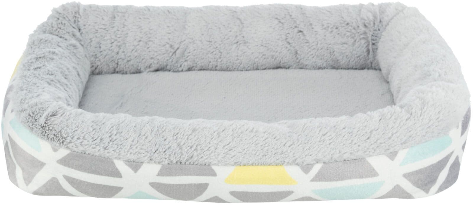 Trixie Sunny Cuddly Bed Square Plush Multi Coloured/Grey (38x7x25cm)