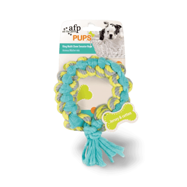 All For Paws Pups Ring Multi Chew Sweater Rope