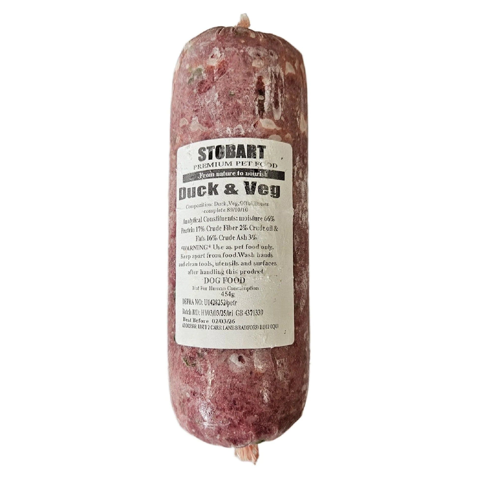 Stobart Raw Duck & Veg (454g)