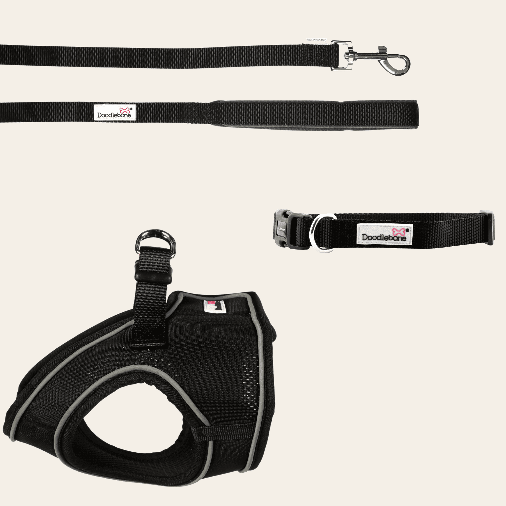 Doodlebone Collar, Coal, 3-6