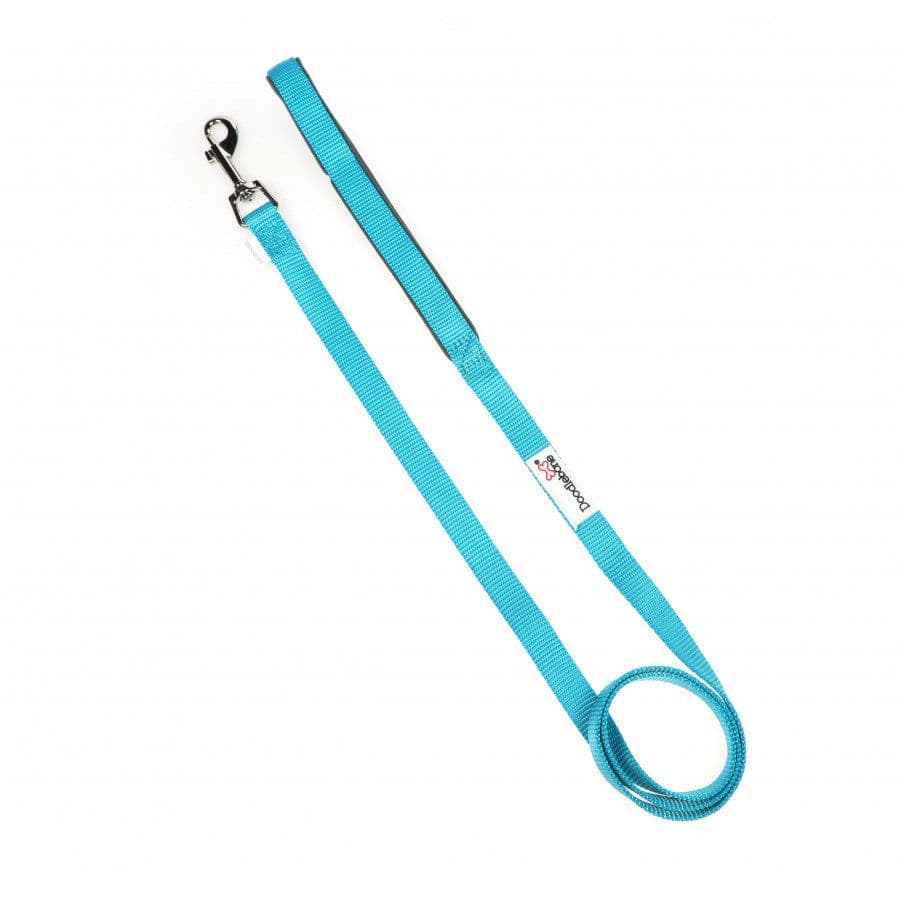 Doodlebone Padded Lead, Aqua, 20mm