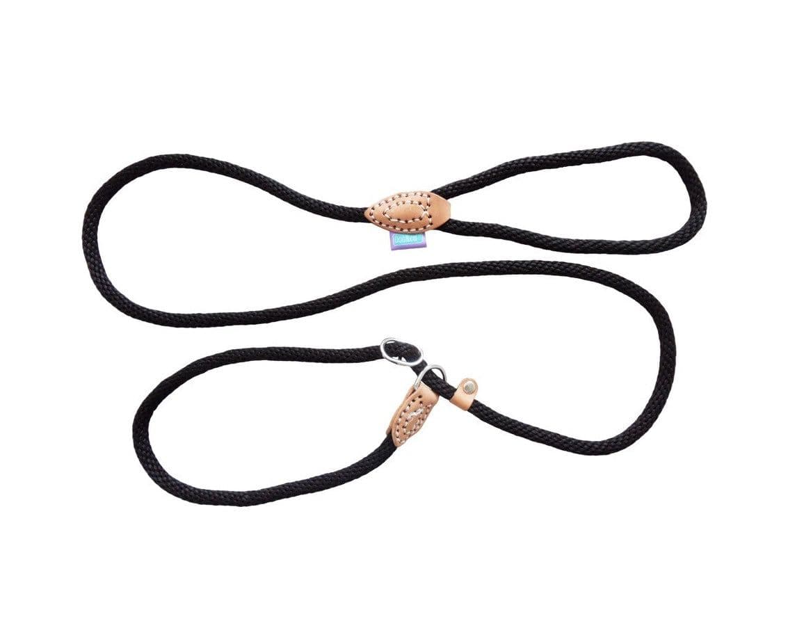 Hem & Boo Soft Touch Thin Rope Slip Lead Black (60”)