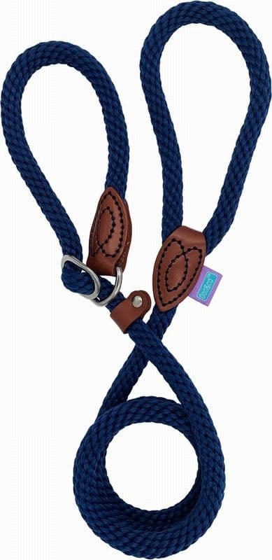 Hem & Boo Soft Touch Thin Rope Slip Lead Navy (60”)