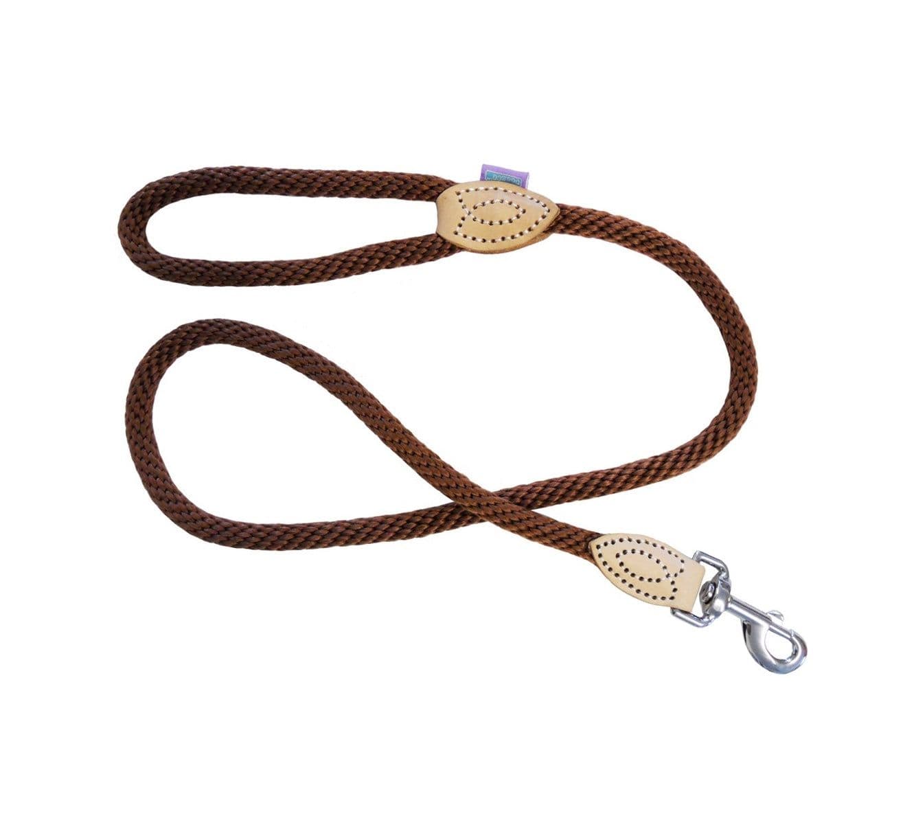Hem & Boo Soft Touch Rope Trigger Lead Brown (48”)