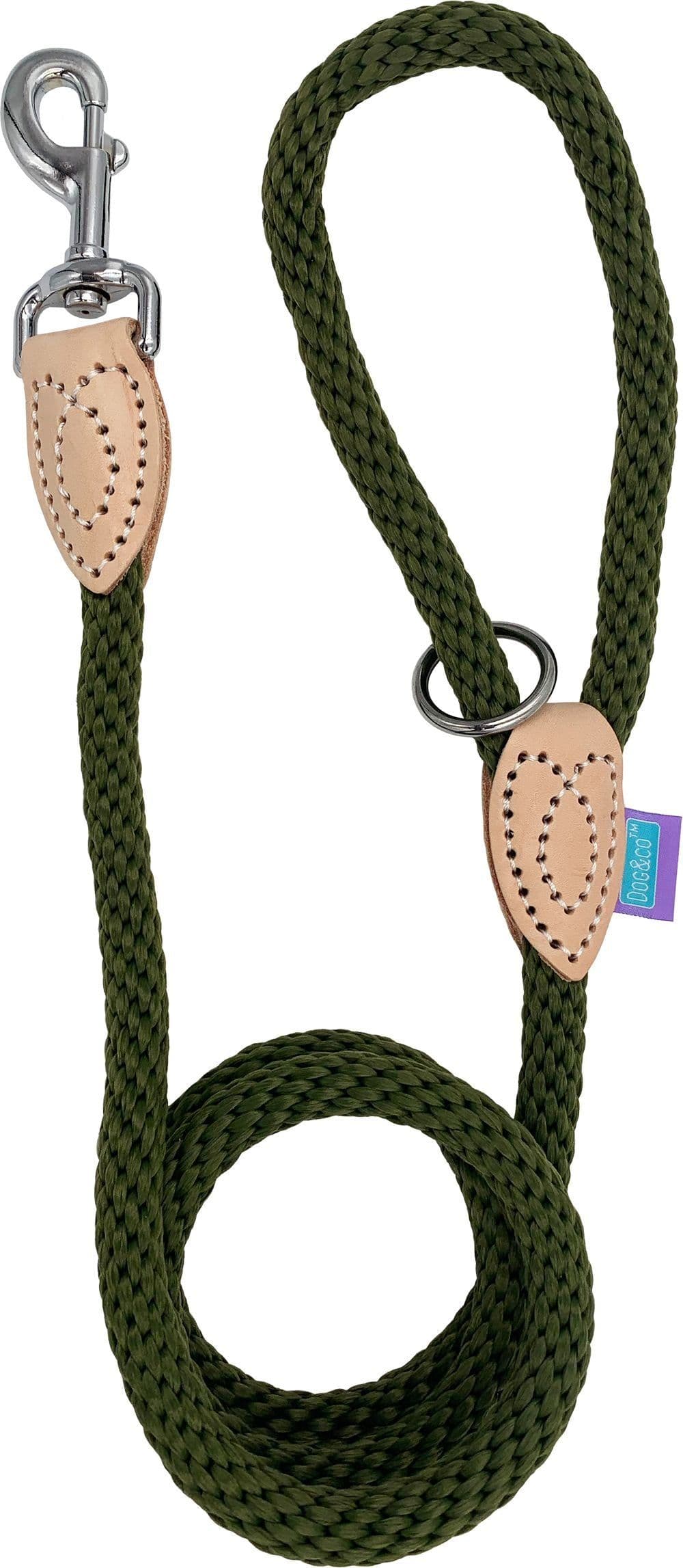 Hem & Boo Soft Touch Rope Trigger Lead Green (48”)