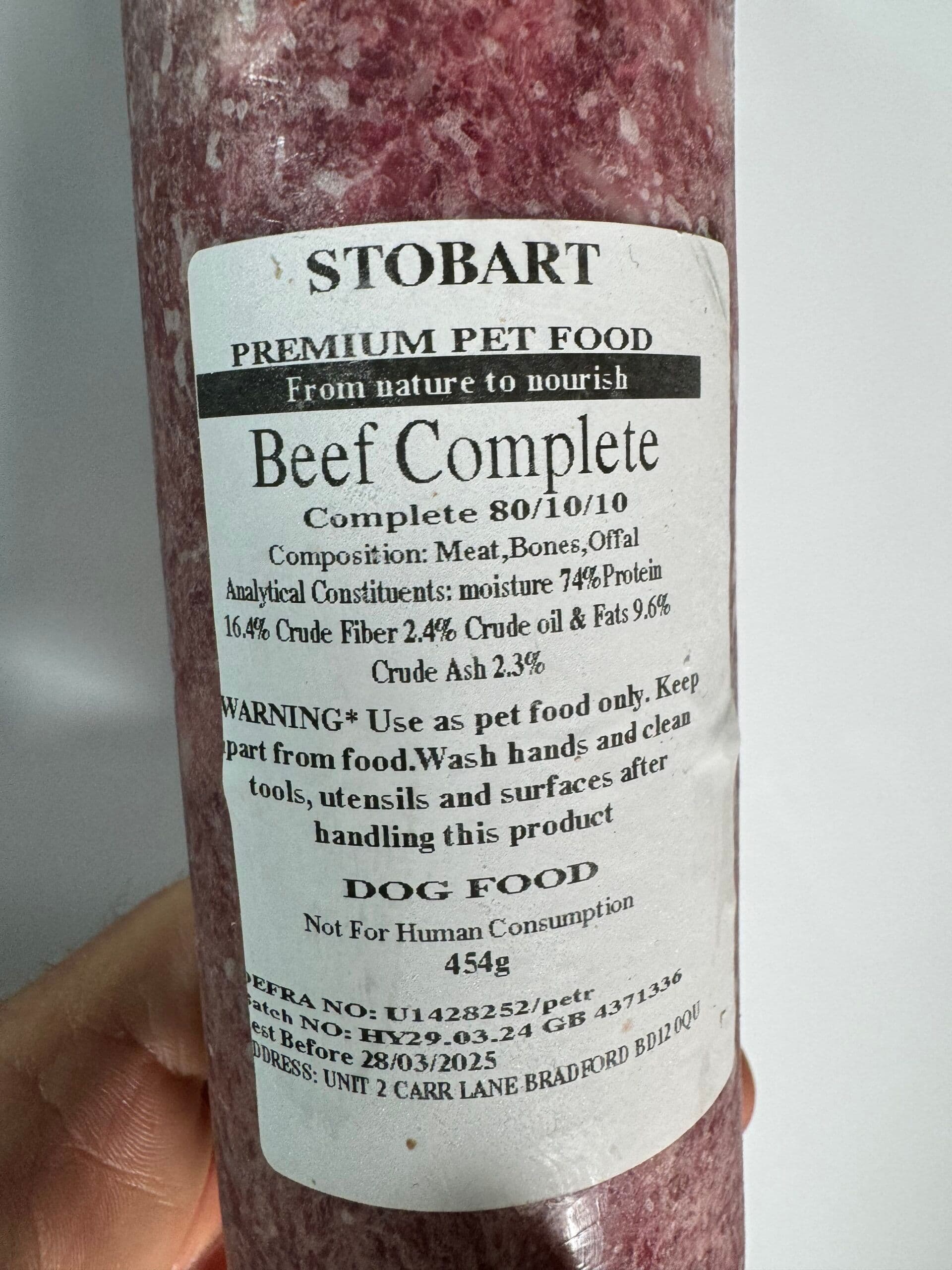 Stobart Raw Beef Complete (454g)
