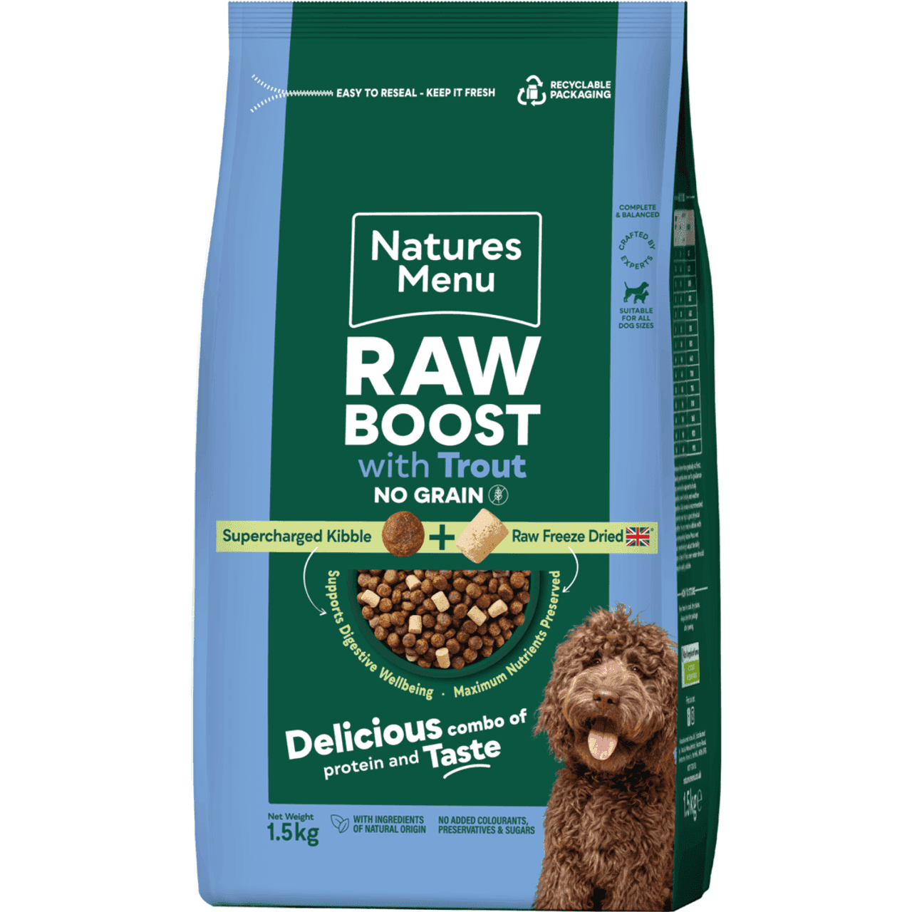 Natures Menu Dry Dog Raw Boost Adult Beef (1.5kg)