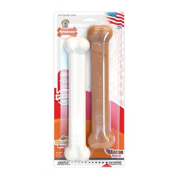 Nylabone Dura Chew Wolf Twin Pack Bacon & Chicken (Giant)