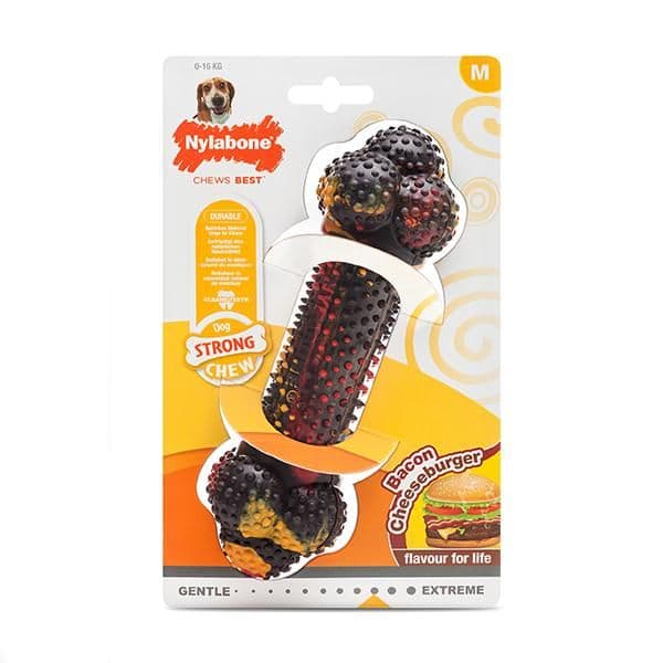 Nylabone Strong Chew Bacon Cheeseburger (Medium)