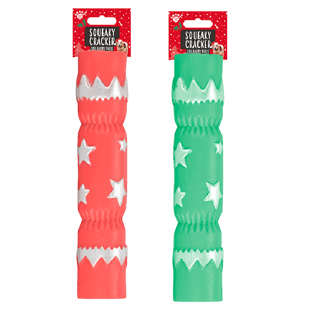 Rosewood Christmas Cracker Squeaky Toy