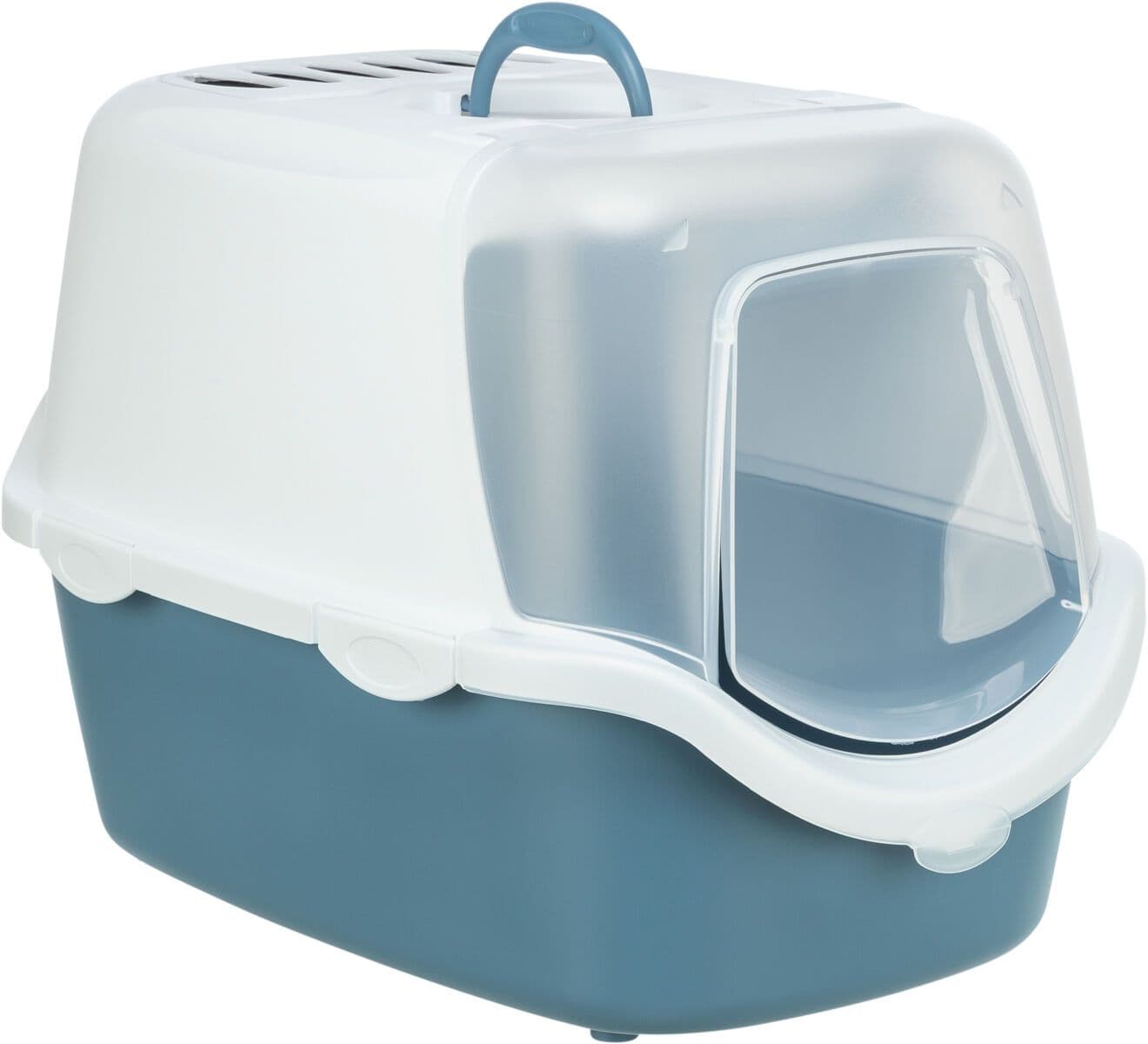 Trixie Vico Open Top Litter Tray, with Hood Light Grey/White (40x40x56cm)