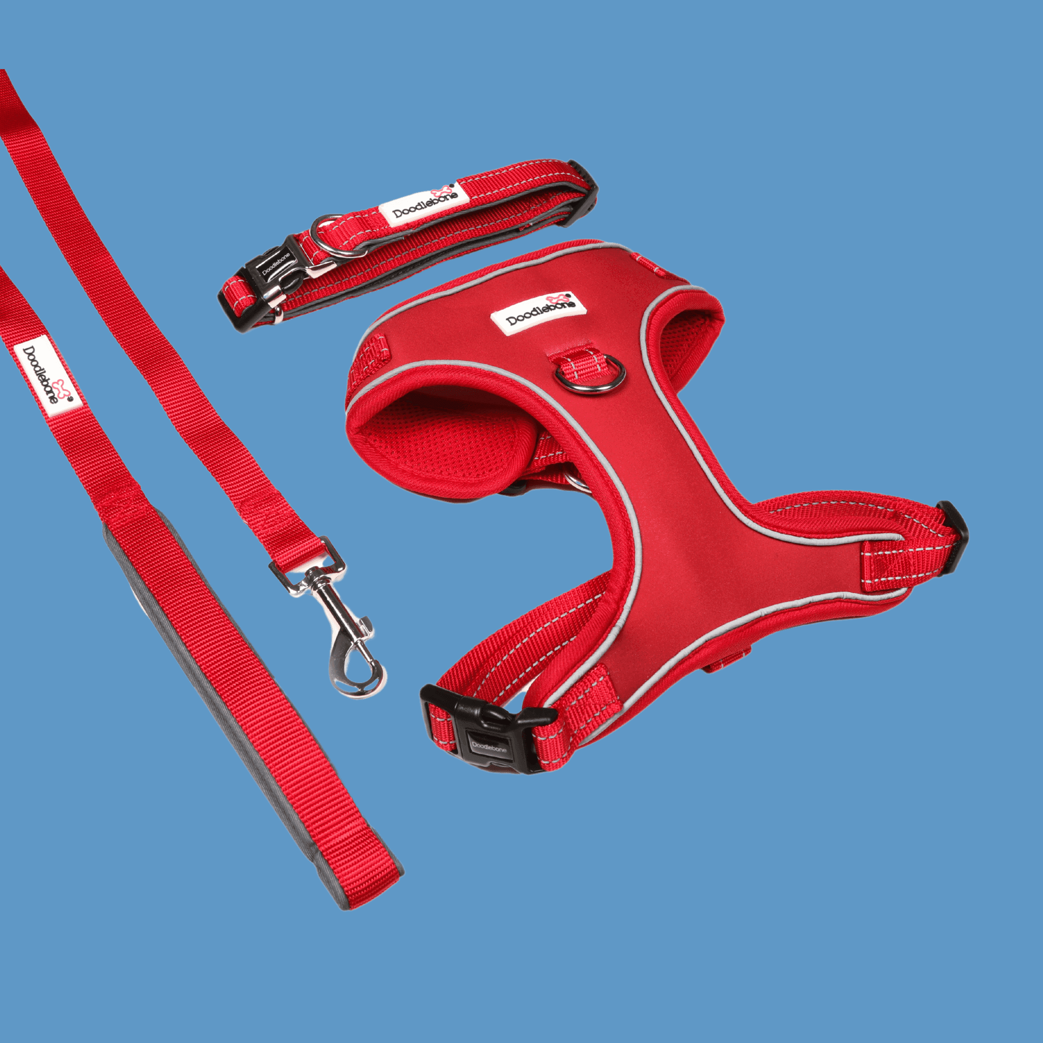 Doodlebone Adjustable Airmesh Harness Ruby 3-5