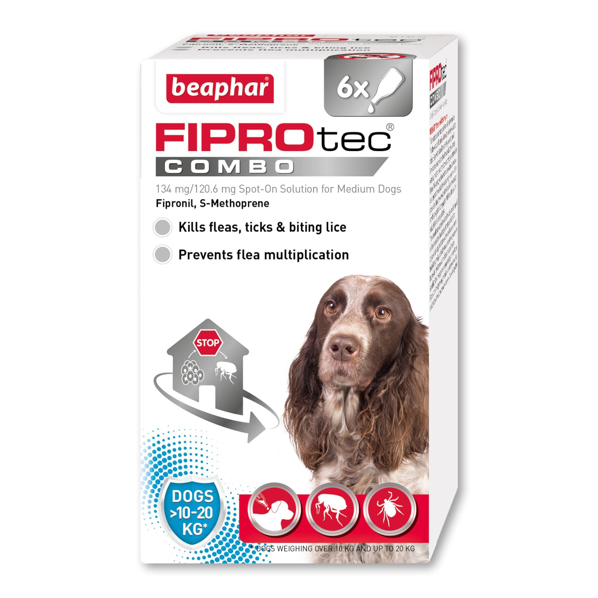 Beaphar Fiprotec Combo Medium Dog (10-20KG)(3pk)