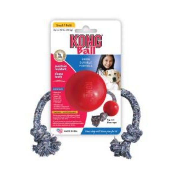 Kong Rubber Ball On Rope Small