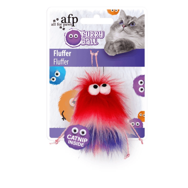 All For Paws Furry Ball Fluffer Red