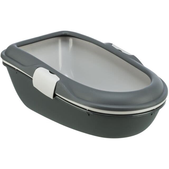 Trixie Berto cat litter tray, with separating system Dark Grey/Pastel Blue/Granite (39x22x59cm)