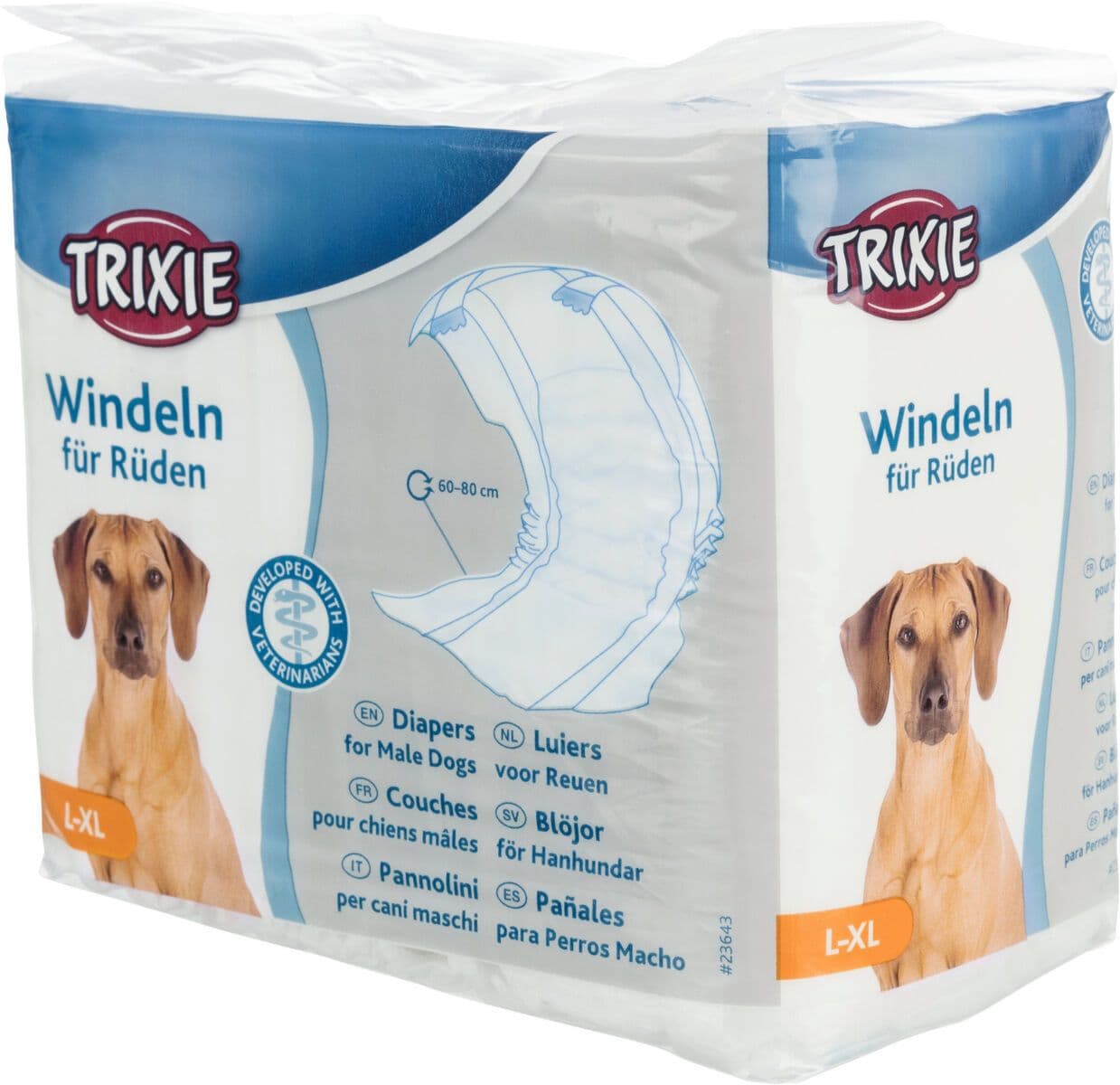 Trixie Diapers For Male Dogs (L-XL / 60-80cm)