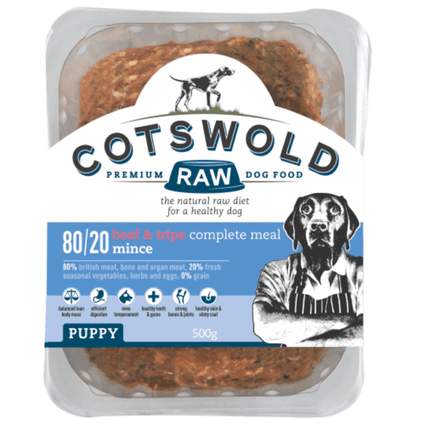 Cotswold Raw Puppy Beef & Tripe Mince (500g)