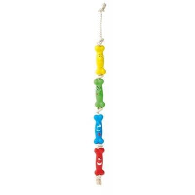 Classic Vinyl Bone Rope Tug