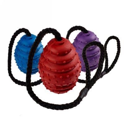 Classic Rubber Oval Ball on a Rope 100mm)