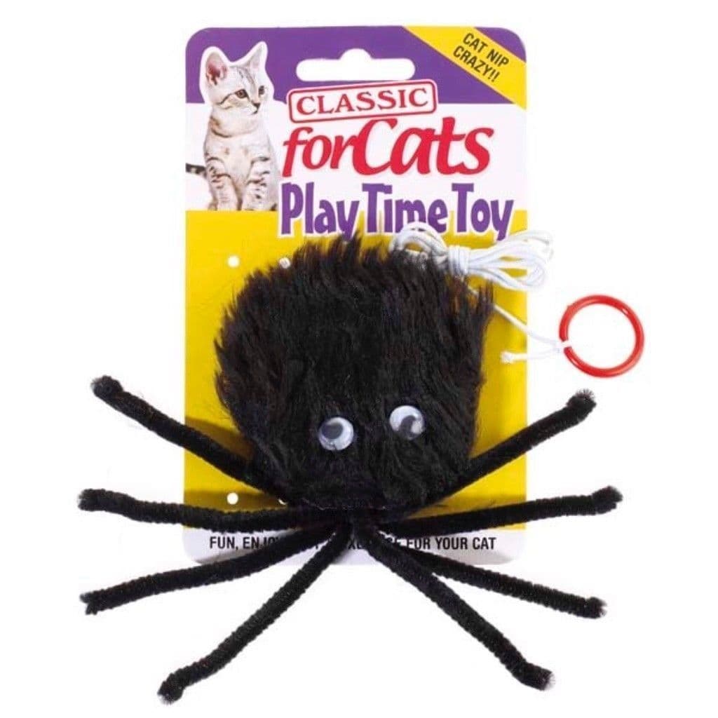 Classic Furry Spider Cat Toy