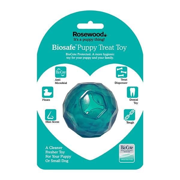 Rosewood Puppy Treat Ball (Blue)