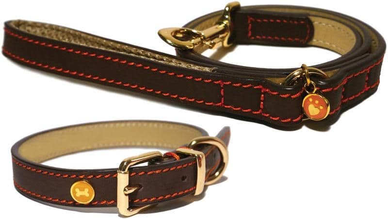 Rosewood Luxury Leather Collar Brown (18"-22"x1 1/2")