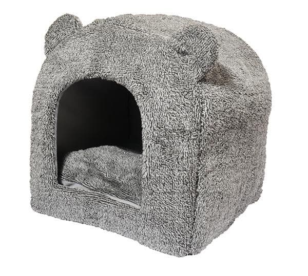 Rosewood Grey Teddy Bear Hooded Bed (38cm)