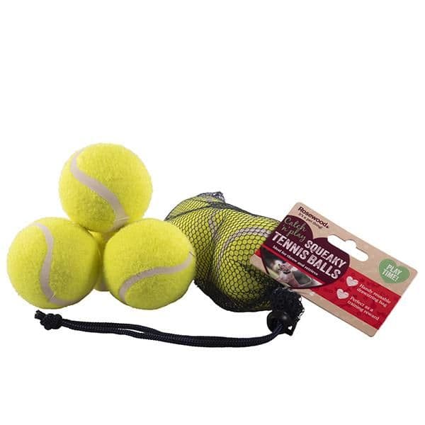 Rosewood Squeaky Tennis Ball (3pk)