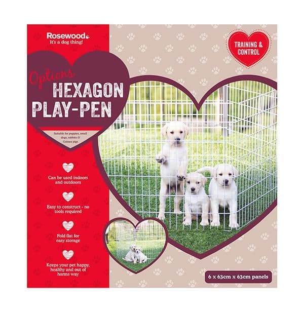 Rosewood Hexagon Play Pen