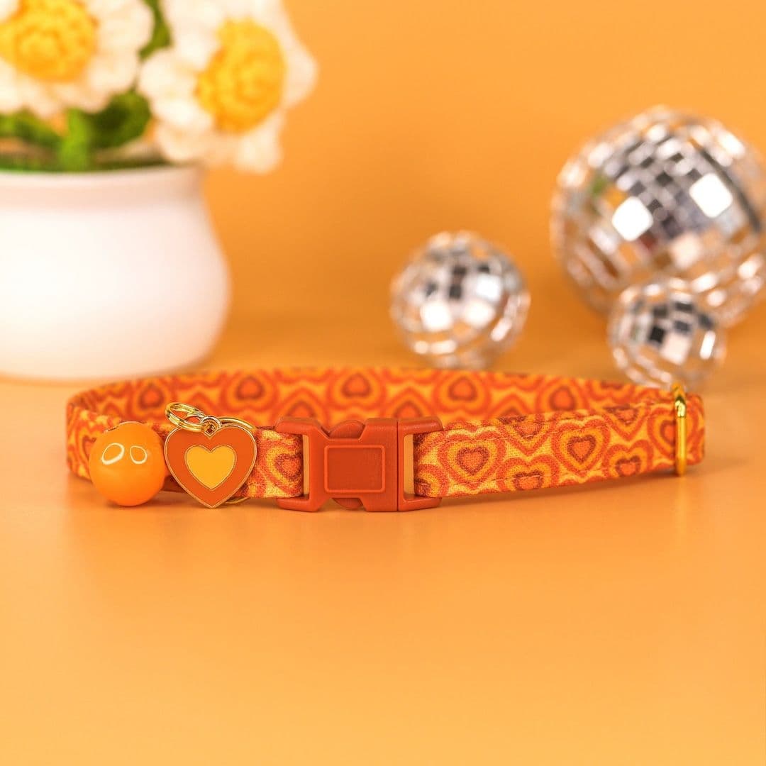 Rosewood Hearts Cat Collar