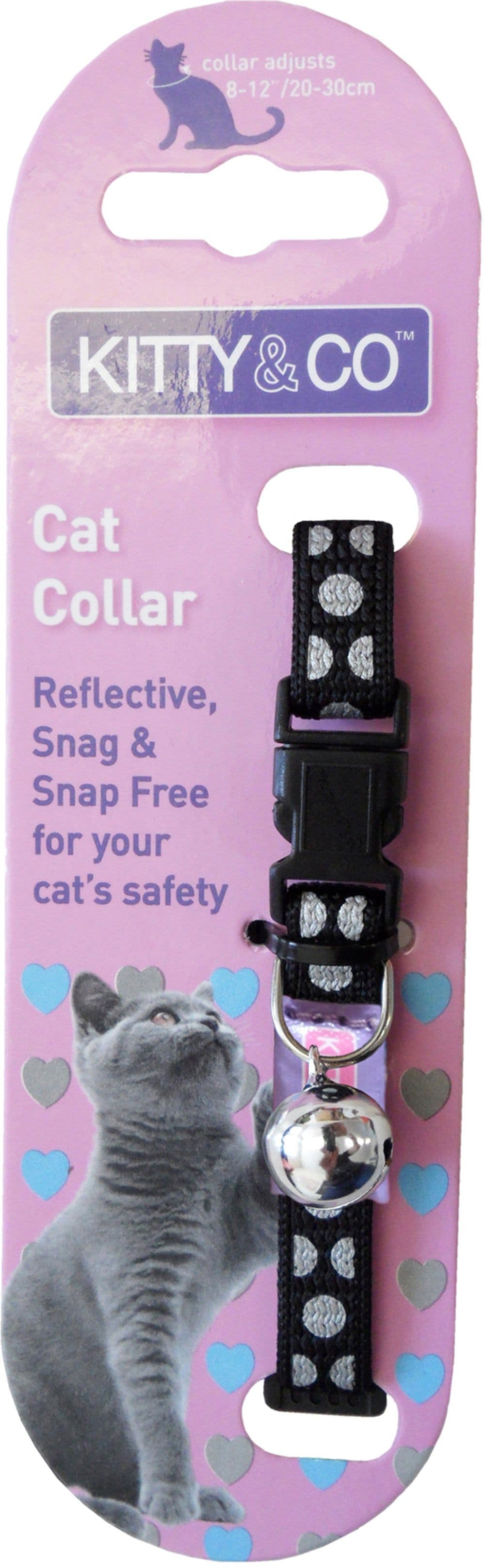 Rosewood Reflective Spotty Cat Collar