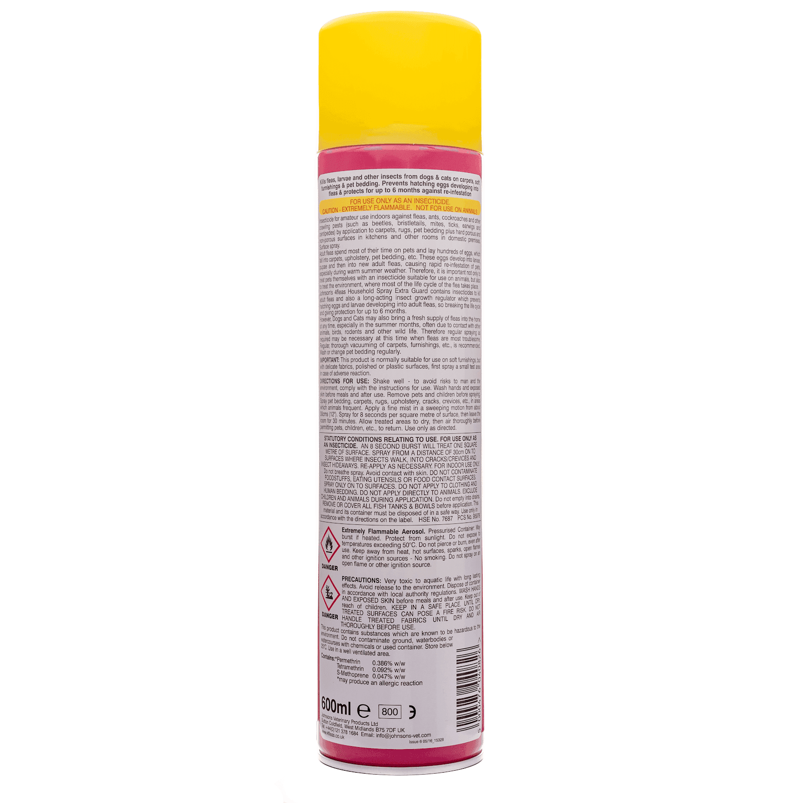 Johnsons 4fleas Household Spray Extra Guard with IGR (600ml)
