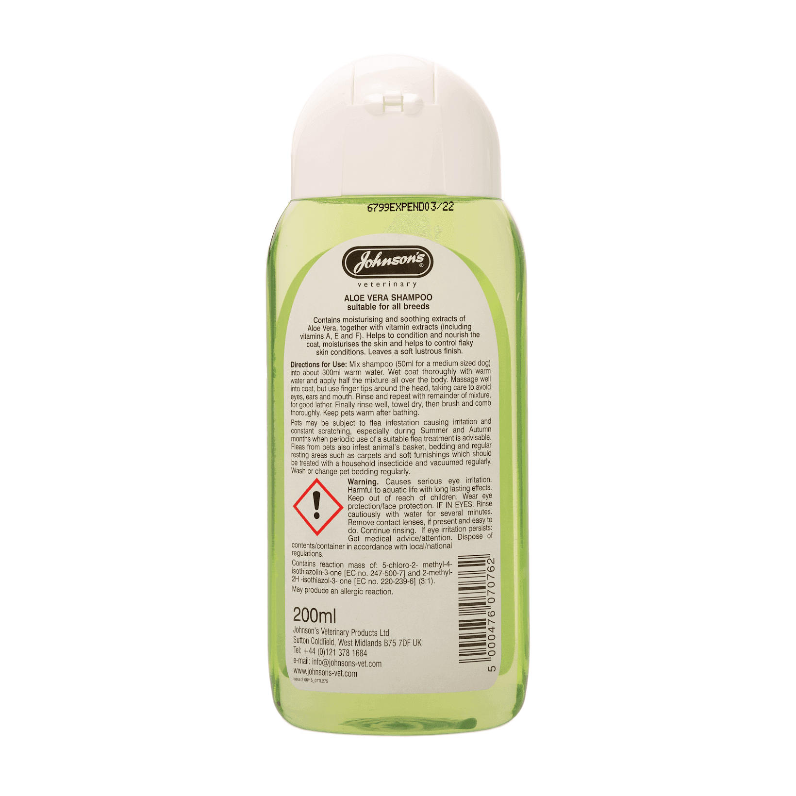 Johnsons Aloe Vera Shampoo (200ml)