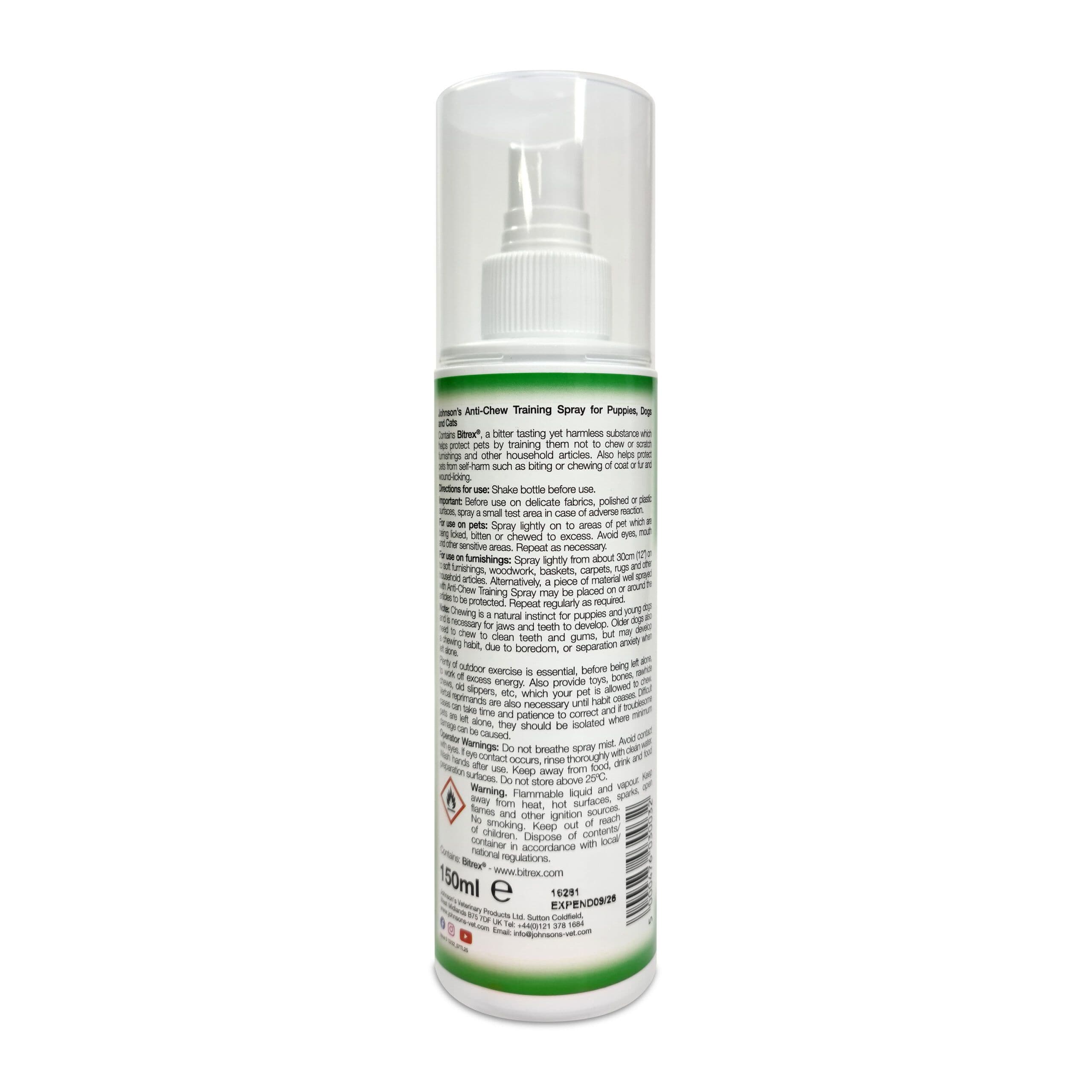 Johnsons Anti Chew Pump Spray (150ml)