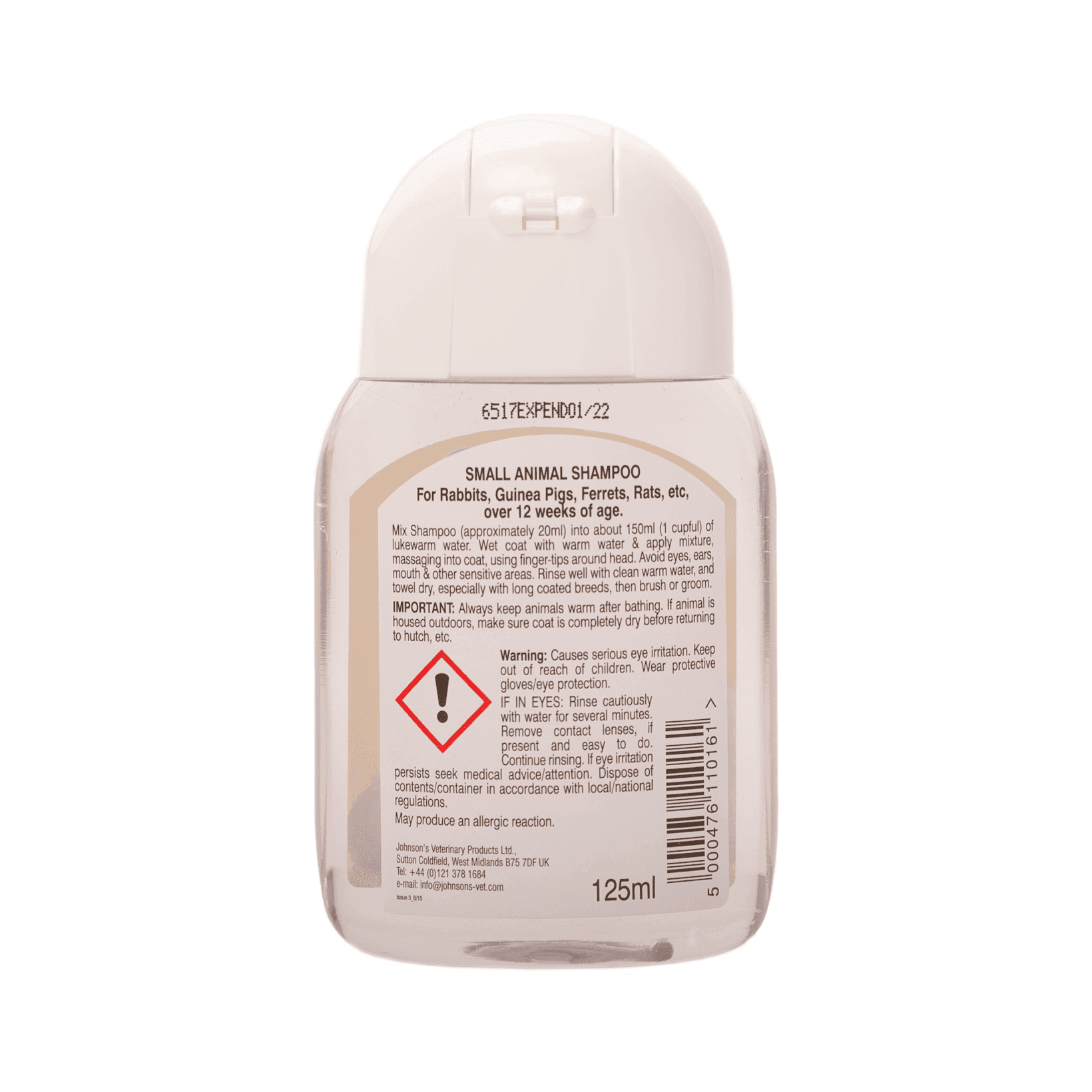Johnsons Small Animal Shampoo (125ml)