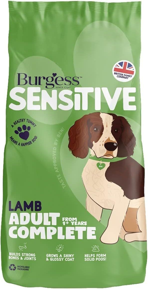 Burgess Sensitive Adult Dog Lamb & Rice (12.5kg)
