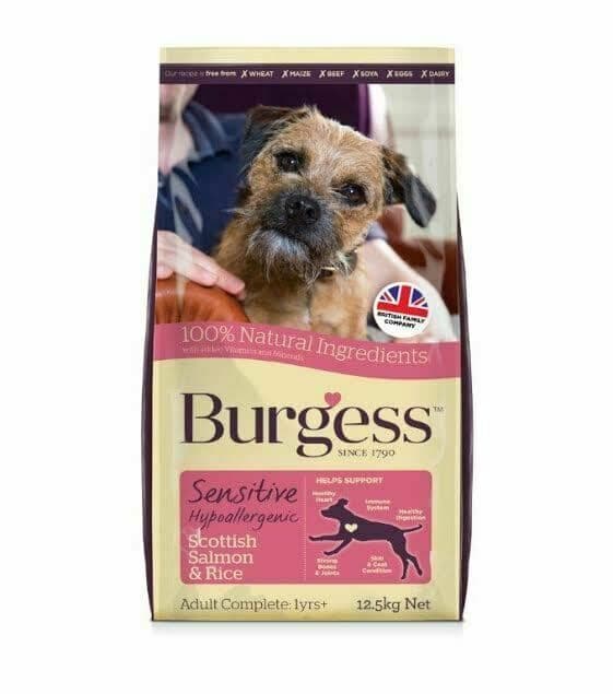 Burgess Sensitive Adult Dog Salmon & Rice (12.5kg)