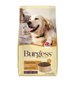 Burgess Sensitive Adult Dog Turkey & Rice (12.5kg)
